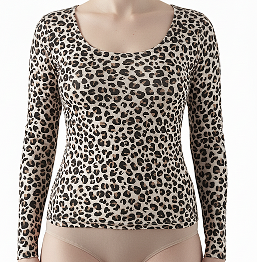 Oberteil French Terry Leopard