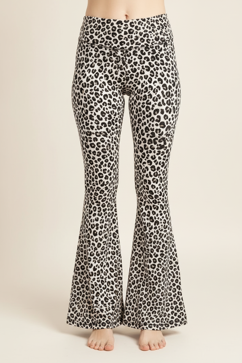 Schlagerhose French Terry Leopard