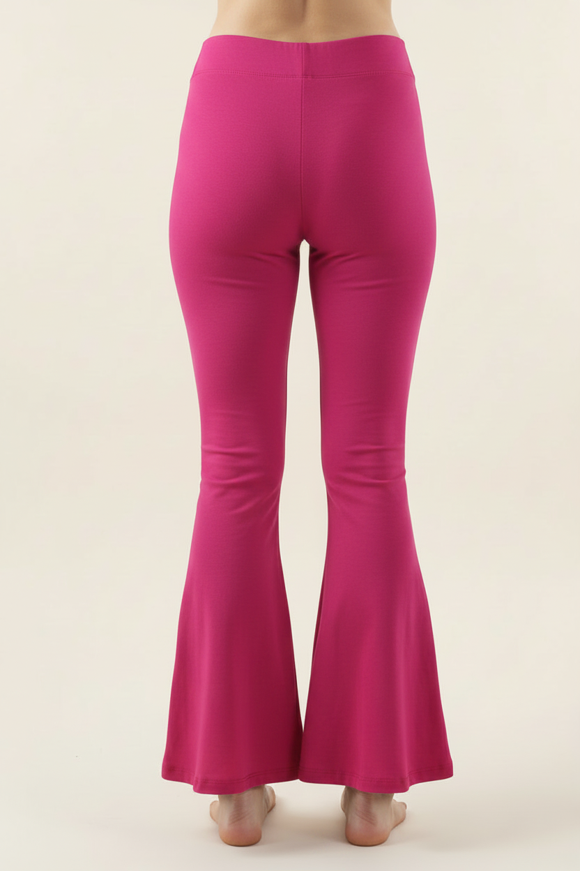 Schlagerhose Jersey Fuchsia Pink – Rückansicht